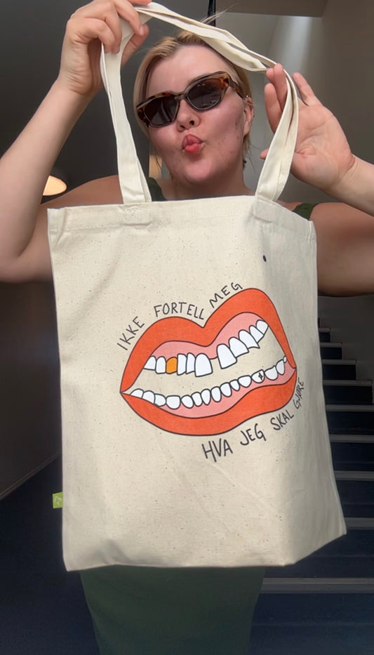👜 Tote bag: Ikke fortell meg